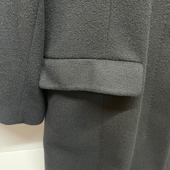 Fleurette Loro Piana 100% cashmere long black stand‎ collar trench coat size 10 - Picture 6 of 11